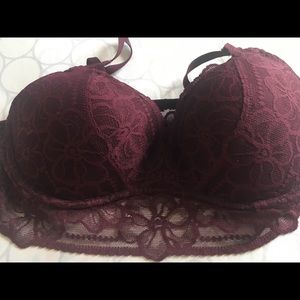 PINK lace wireless bra!!